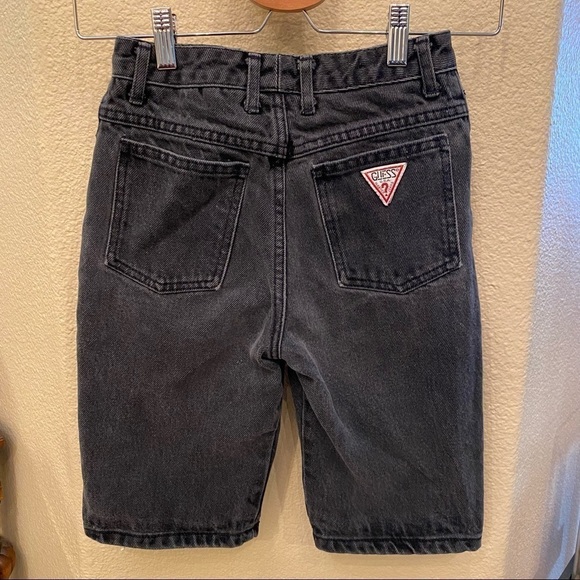 Vintage GUESS Kids Gray Jean Shorts Size 12-Unisex-Fit Small-Made in USA - Picture 1 of 9